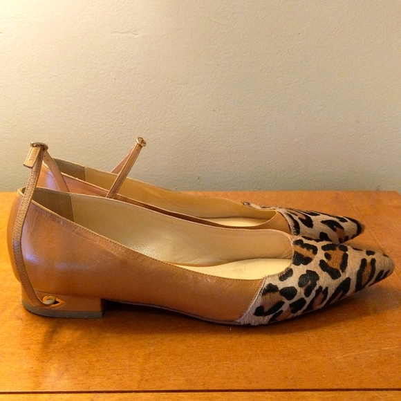 JENNIFER CHAMANDI 'Lorenzo 20' Leopard Print Calf Hair/Leather Ballet Flats - Picture 7 of 12